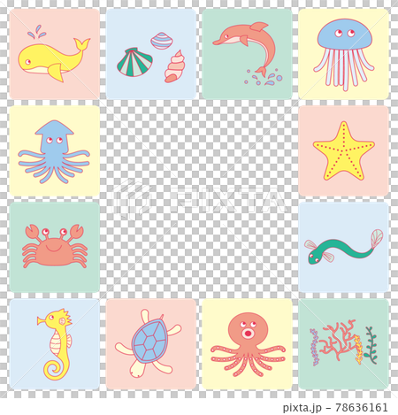 海洋生物的矢量插圖集 海洋生物的矢量插圖集 78636161