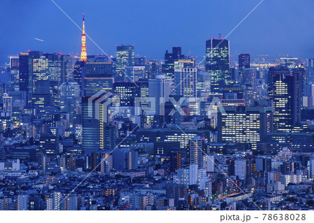 灯りが綺麗な夜の東京の景色 灯りが綺麗な夜の東京の景色 78638028