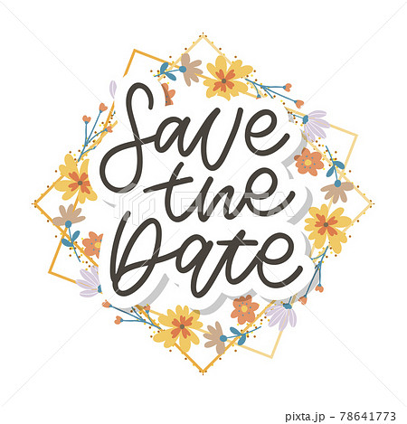 Lovely spring concept card. Awesome flowers and birds made in watercolor technique. Bright romantic card with summer flowers in vector. Charming Save the Date background 78641773