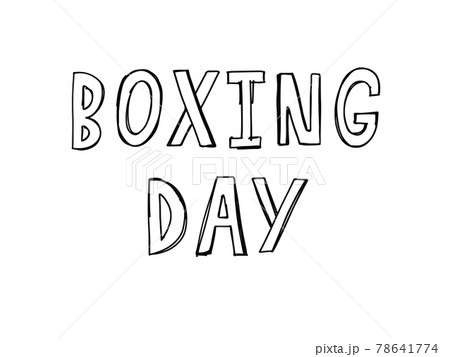 Boxing Day Sale hand drawn lettering vector illustration. 78641774