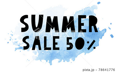 summer sale banner with flowers letter vector 78641776