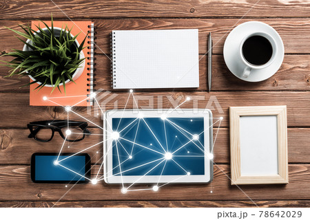Social communication and global networking concept 78642029