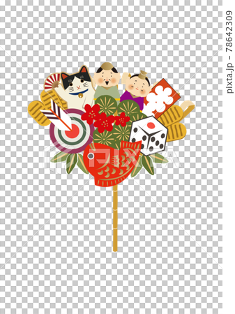 新年的材料-耙子的插圖。幸運符的插圖。 78642309