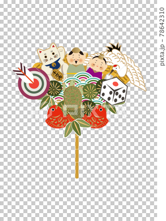 新年的材料-耙子的插圖。幸運符的插圖。 78642310