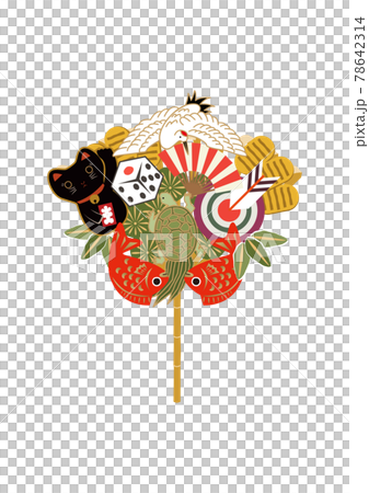 新年的材料-耙子的插圖。幸運符的插圖。 新年的材料-耙子的插圖。幸運符的插圖。 78642314