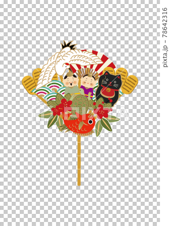 新年的材料-耙子的插圖。幸運符的插圖。 78642316