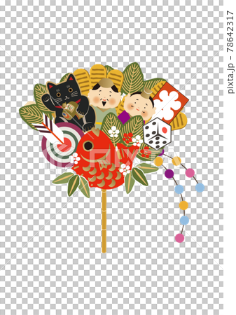 お正月の素材-熊手のイラスト. 縁起物のイラスト. お正月の素材-熊手のイラスト. 縁起物のイラスト. 78642317
