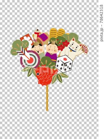 新年的材料-耙子的插圖。幸運符的插圖。 78642318