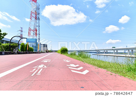 中川／清砂大橋付近／健康の道／サイクリングコース(東京都江戸川区)【2021.6】 78642647