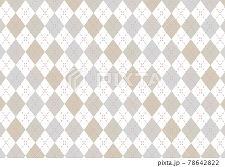背景素材 アーガイルチェック柄56 白背景 茶色 グレー 薄茶 ブラウン のイラスト素材 背景素材 アーガイルチェック柄56 白背景 茶色 グレー 薄茶 ブラウン のイラスト素材