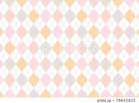 背景素材 アーガイルチェック柄53 白背景 茶色 ピンク グレー オレンジ のイラスト素材 背景素材 アーガイルチェック柄53 白背景 茶色 ピンク グレー オレンジ のイラスト素材