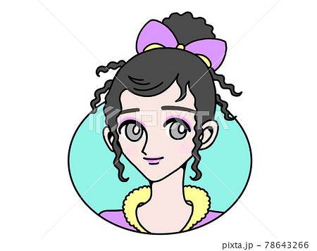 流行ヘアメイク平成初期アイドル歌手風ファッションの女性 78643266