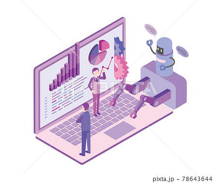 業務ロボット化のイメージイラスト 78643644