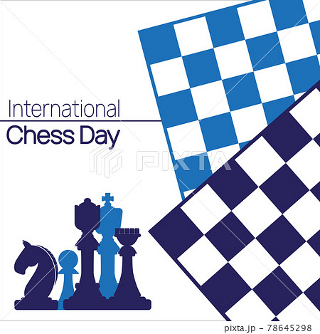 International Chess Day banner. Vector illustration of Chess Pieces King, Queen and Bishop near Chess board. International Chess Day banner. Vector illustration of Chess Pieces King, Queen and Bishop near Chess board. 78645298
