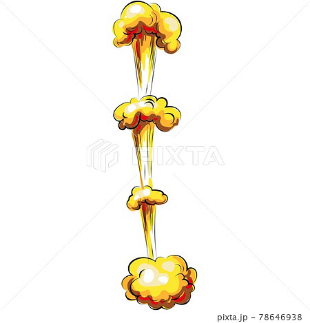 Vector bomb blast with fire and smoke explosion effect 78646938
