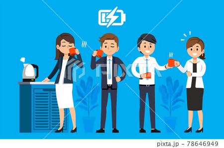 Opportunity To Meet Up With Working Friends For のイラスト素材