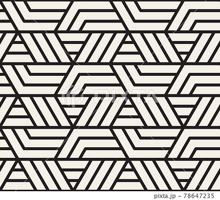 Vector seamless pattern. Repeating abstract background. Black and white geometric lattice design. Modern stylish texture. Vector seamless pattern. Repeating abstract background. Black and white geometric lattice design. Modern stylish texture. 78647235