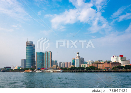 Xiamen, China downtown city skyline. 78647425