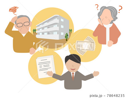 住宅　マンション　家　不動産　人物　困惑　 78648235