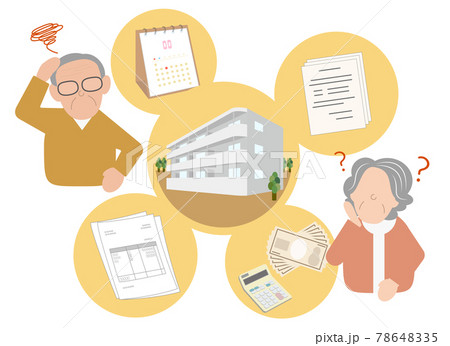 住宅　マンション　家　不動産　人物　困惑　 78648335