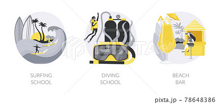 Summer vacation activity abstract concept vector illustrations. Summer vacation activity abstract concept vector illustrations. 78648386