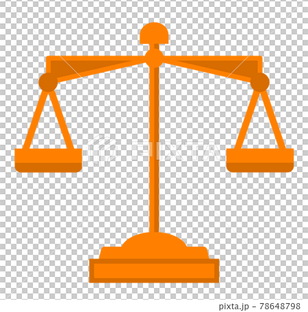 正確に重さを計量する天秤のイラスト 78648798