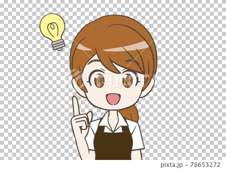 ひらめくカフェ店員 78653272