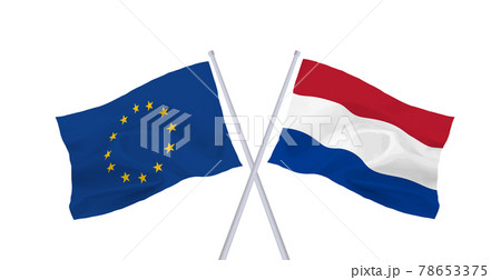 EUとオランダの旗 78653375