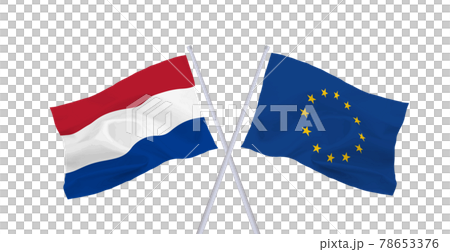 EUとオランダの旗 78653376