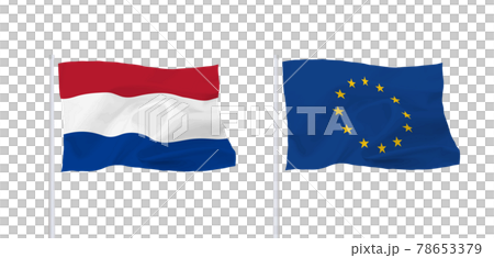 EUとオランダの旗 78653379