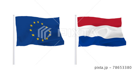 EUとオランダの旗 EUとオランダの旗 78653380