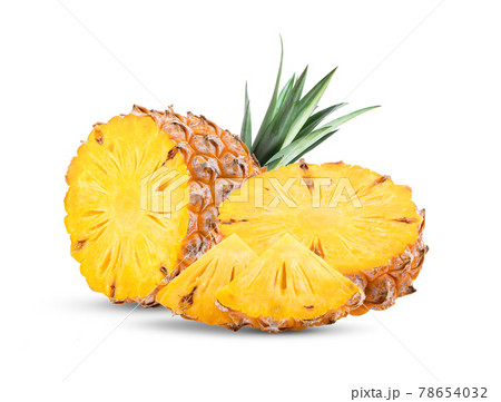 pineapple slices isolated on the white pineapple slices isolated on the white 78654032