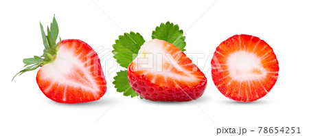 half of Strawberry  isolated on white 78654251