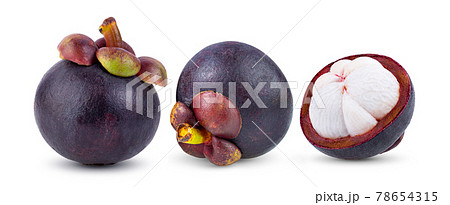 Mangosteen isolated on white 78654315
