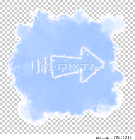 絵本の様な可愛い手書きの 右矢印 アイコンのイラスト素材