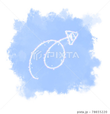 絵本の様な可愛い手書きの 矢印 アイコンのイラスト素材