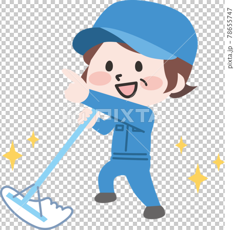 做決定性的姿勢的資深女性清潔工 做決定性的姿勢的資深女性清潔工 78655747