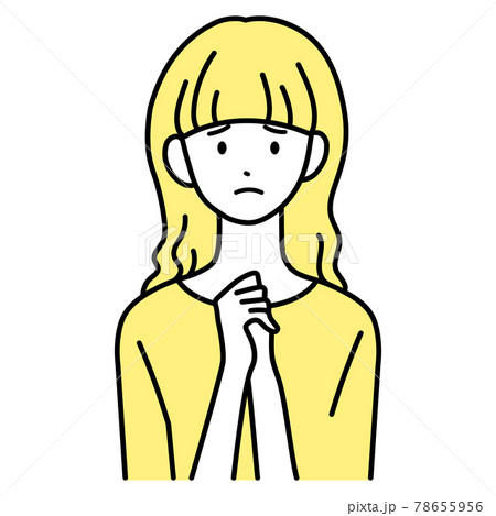 女性　悲しみ 78655956