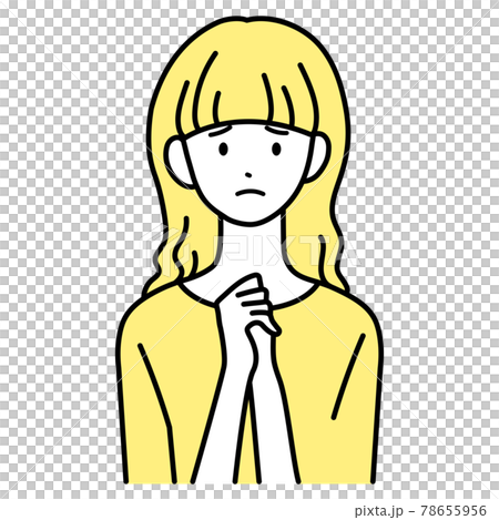 女性　悲しみ 78655956