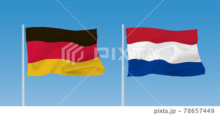 ドイツとオランダの国旗 ドイツとオランダの国旗 78657449