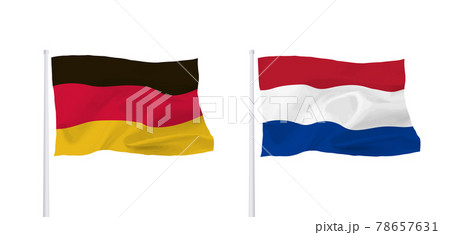 ドイツとオランダの国旗 ドイツとオランダの国旗 78657631