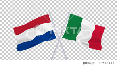 Flags of Italy and the Netherlands 78658341