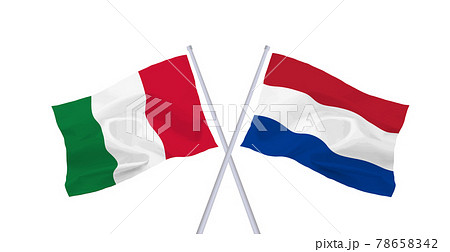 イタリアとオランダの国旗