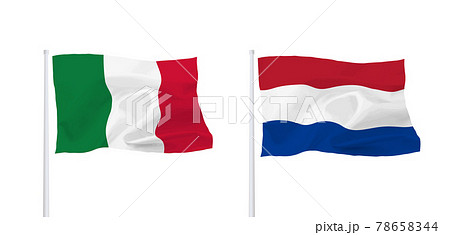 イタリアとオランダの国旗 78658344