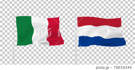 イタリアとオランダの国旗 78658344