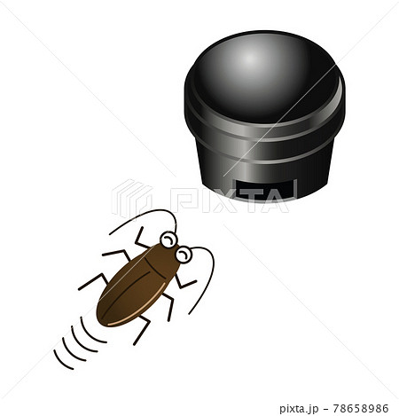 ゴキブリと殺虫剤のイラストイメージ 78658986
