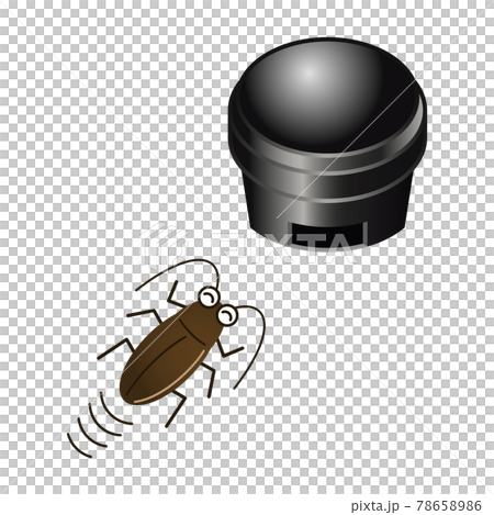 ゴキブリと殺虫剤のイラストイメージ 78658986