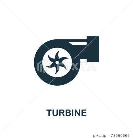 Turbine icon. Monochrome simple element from manufacturing collection. Creative Turbine icon for web design, templates, infographics and more Turbine icon. Monochrome simple element from manufacturing collection. Creative Turbine icon for web design, templates, infographics and more 78660665