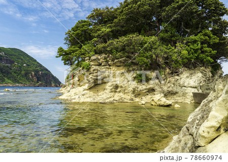 竜宮島の白嶋神社【伊豆半島】／静岡県下田市 78660974