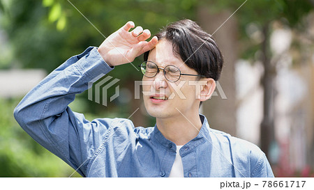 ミドル男性・熱中症 ミドル男性・熱中症 78661717